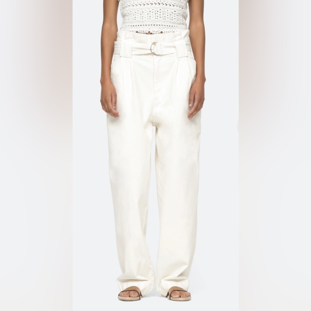 SEA New York Cara Twill Pants in White size 10